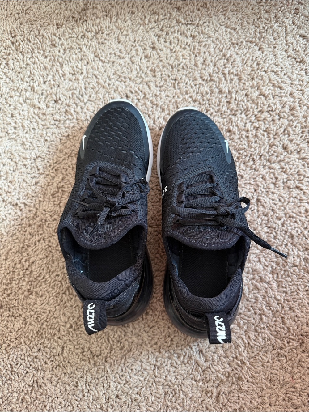 Nike Black Breathable Knit Running Shoes
